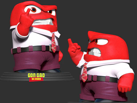 Anger - Inside Out 2 Fanart 3D Print Model