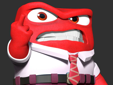 Anger - Inside Out 2 Fanart 3D Print Model