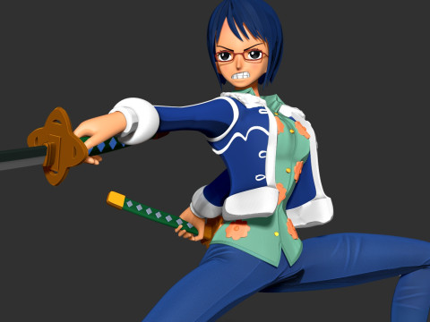 Captain Tashigi - One Piece Fanart Modèles 3D en vedette