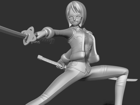 Captain Tashigi - One Piece Fanart Modèles 3D en vedette