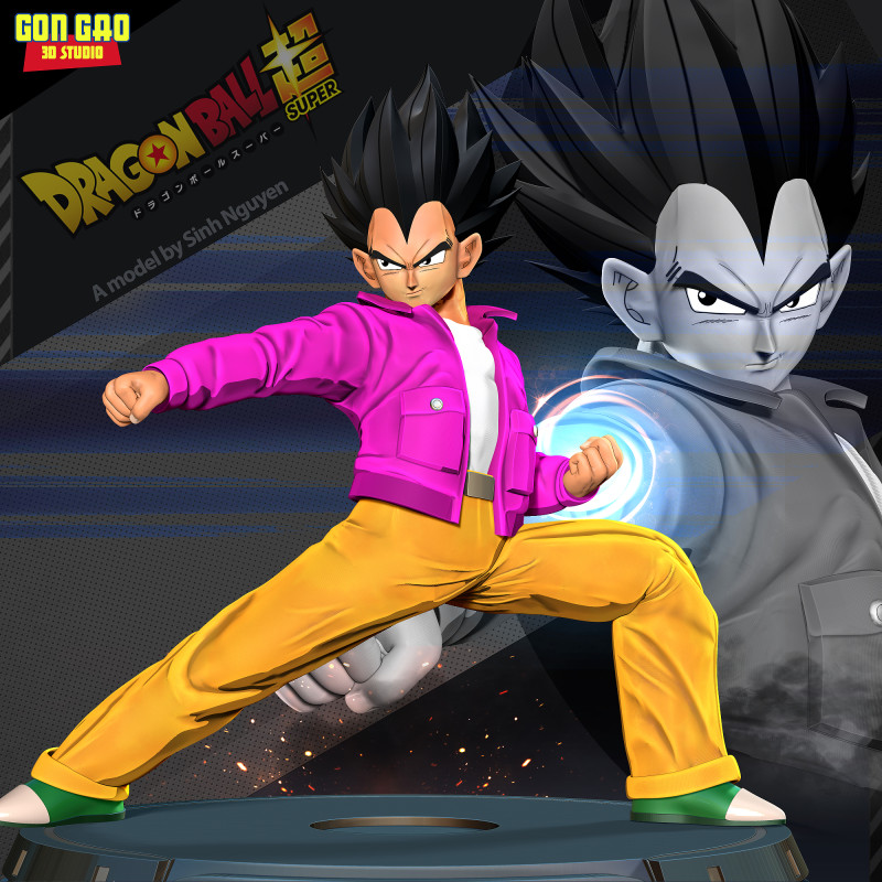 Vegeta - Dragon Ball Fanart 3D Baskı Modeli .c4d .max .obj .3ds .fbx .stl .blend 