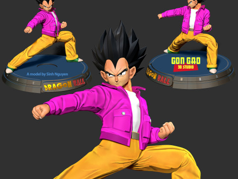 Vegeta - Dragon Ball Fanart 3D Baskı Modeli