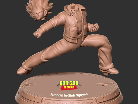 Вегета - Dragon Ball Fanart 3D Принт Модель
