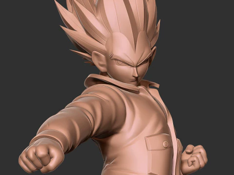 Вегета - Dragon Ball Fanart 3D Принт Модель