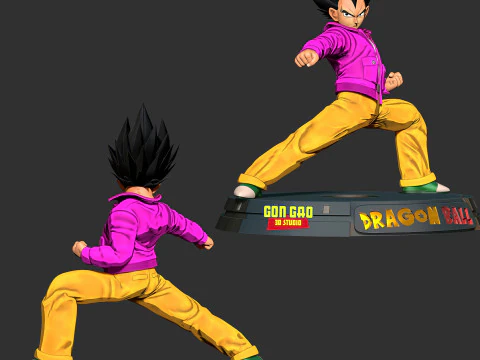 Вегета - Dragon Ball Fanart 3D Принт Модель