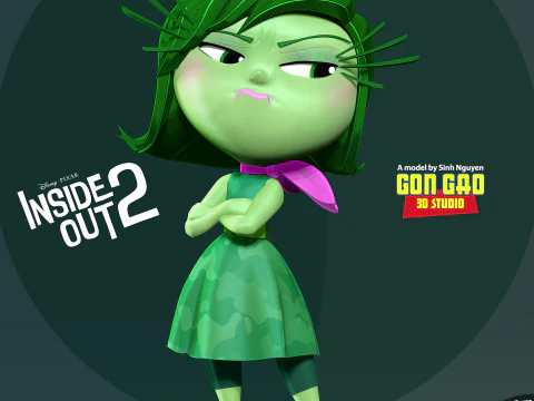 Jijik - Inside Out 2 Fanart Model Cetak 3D