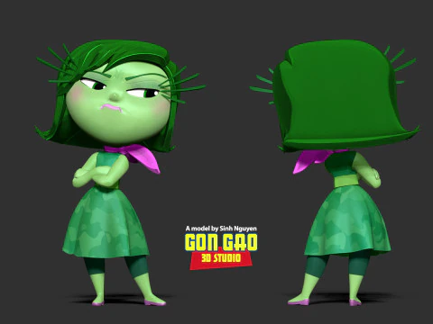 Disgust - Inside Out 2 Fanart 3D Print Model