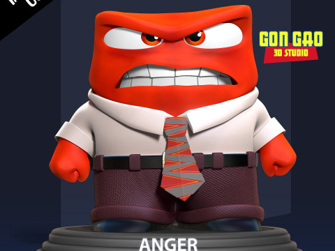 The Rage of Anger - Inside Out 2 Fanart Modelo de Impressão 3D