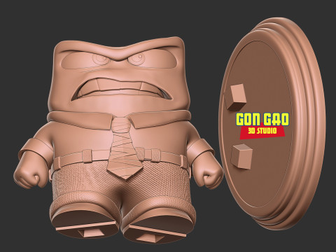 The Rage of Anger - Inside Out 2 Fanart Modello di stampa 3D