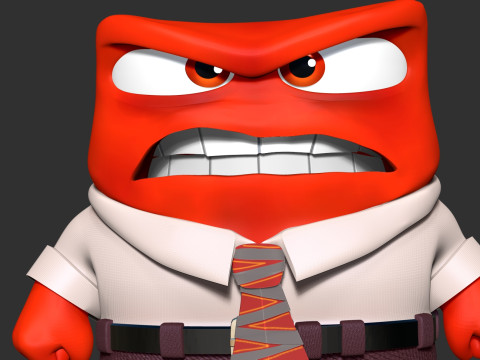 The Rage of Anger - Inside Out 2 Fanart Modello di stampa 3D