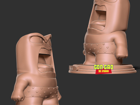 Anger with shorts - Inside Out 2 Fanart Modello di stampa 3D
