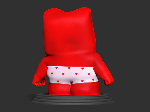 Anger with shorts - Inside Out 2 Fanart 3D Print Model