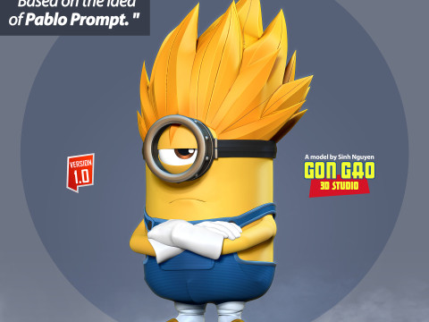 Vegeta Minion Modelo de Impressão 3D