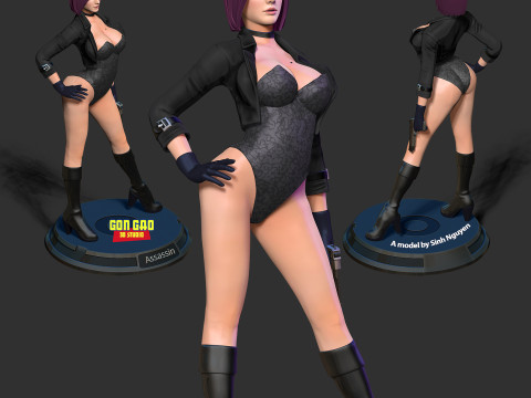 Black Assassin Model Cetak 3D