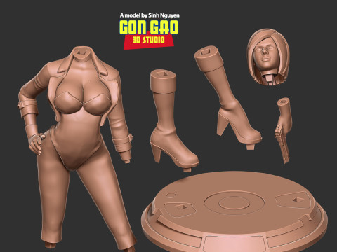 Black Assassin Model Cetak 3D