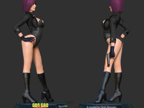 Black Assassin Model Cetak 3D