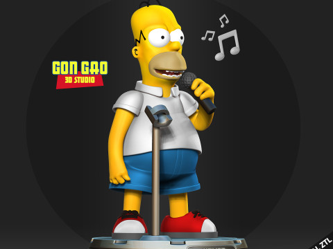 Singer Homer Modelo de Impressão 3D