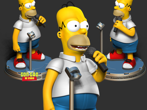 Singer Homer Modèles 3D en vedette
