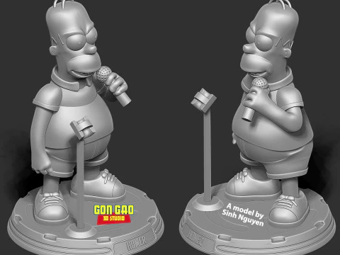Singer Homer 3D Print Model