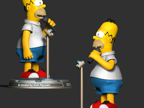 Singer Homer Modèles 3D en vedette