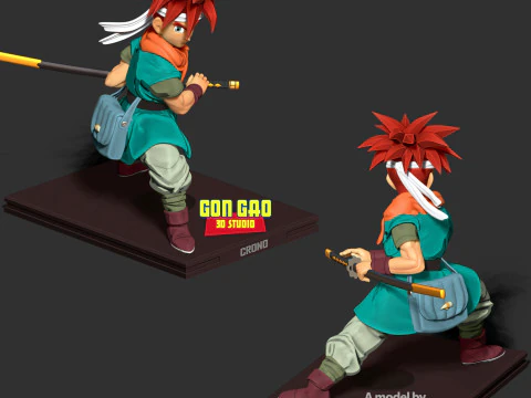 Crono - Chrono Trigger Fanart 3D Print Model