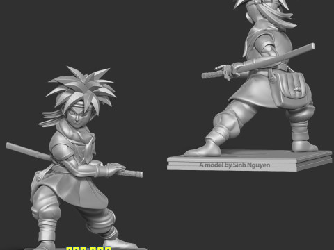 Crono - Chrono Trigger Fanart 3D Принт Модель