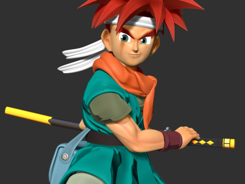Crono - Chrono Trigger Fanart 3D Принт Модель