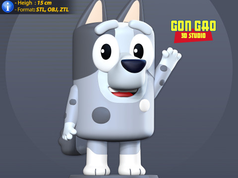 Muffin - Bluey Fanart 3D 프린트 모델