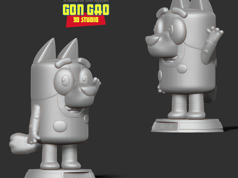 Muffin - Bluey Fanart Modèles 3D en vedette