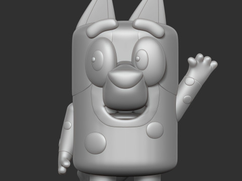 Muffin - Bluey Fanart Modèles 3D en vedette