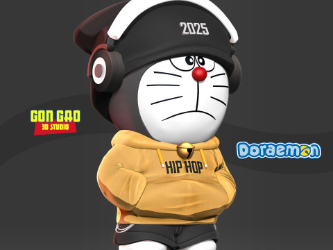Doraemon Hip hop Modelo de Impressão 3D