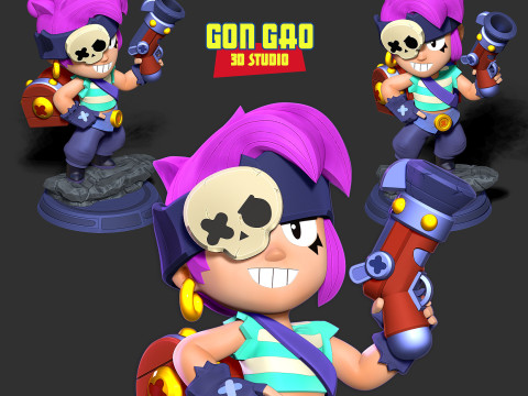 Penny - Brawl Stars Fanart Modèles 3D en vedette