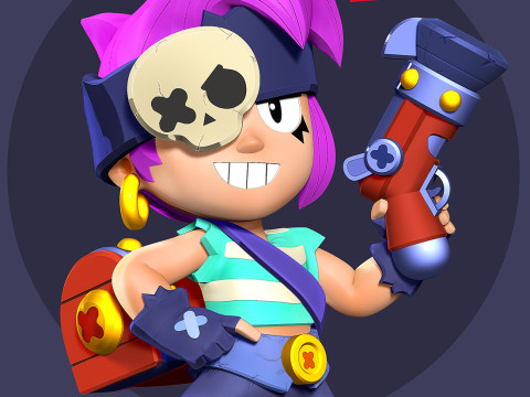 Penny - Brawl Stars Fanart Modèles 3D en vedette