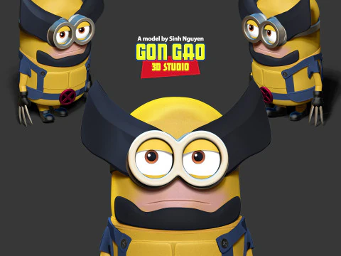 Wolverine Minion 3D 3D Print Model