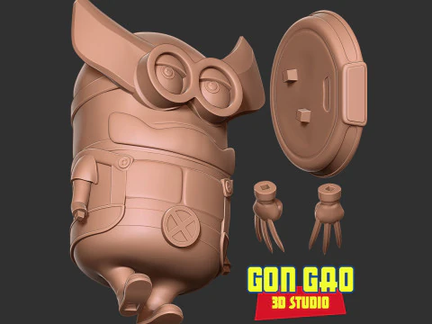 Wolverine Minion 3D 3D Print Model