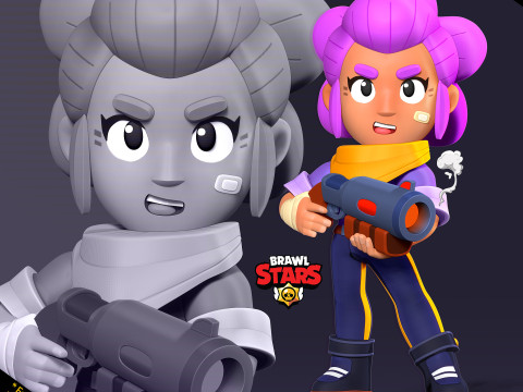 Shelly - Brawl Stars 3D-printmodel