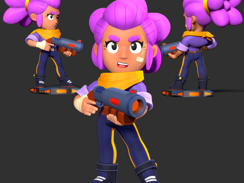 Shelly - Brawl Stars Modelo de Impressão 3D