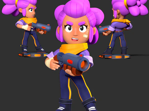Shelly - Brawl Stars 3D Print Model