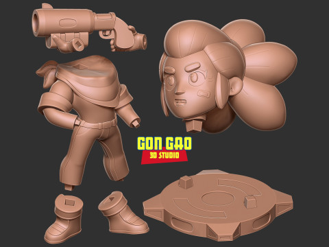 Shelly - Brawl Stars Modelo de Impressão 3D