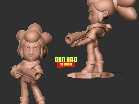 Shelly - Brawl Stars 3D Print Model