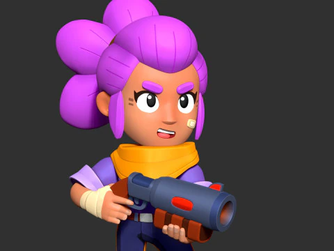 Shelly - Brawl Stars 3D Print Model