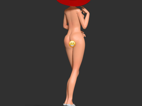 Girl in red hat 3D Print Model