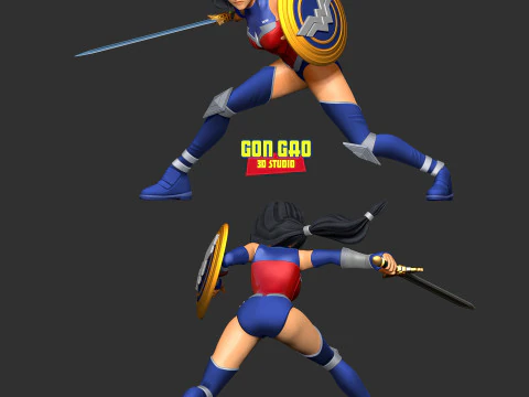 Wonder Woman 3D Print Model