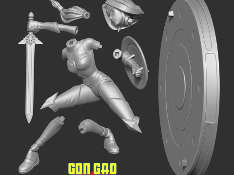 Wonder Woman 3D Print Model