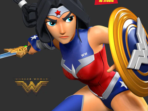 Wonder Woman 3D Print Model