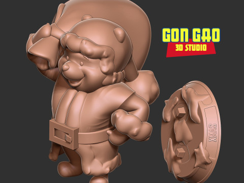 Santa Pooh Model do druku 3D