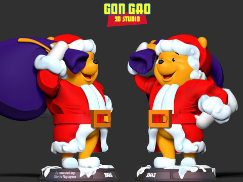 Santa Pooh Model do druku 3D