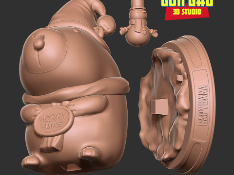Winter Capybara Modelo de impresión 3D