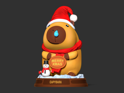 Winter Capybara Modelo de impresión 3D