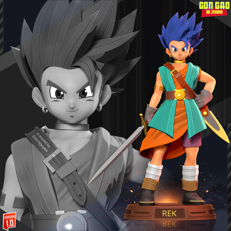 Rek - Dragon Quest 3D Print Model .c4d .max .obj .3ds .fbx .stl .blend 